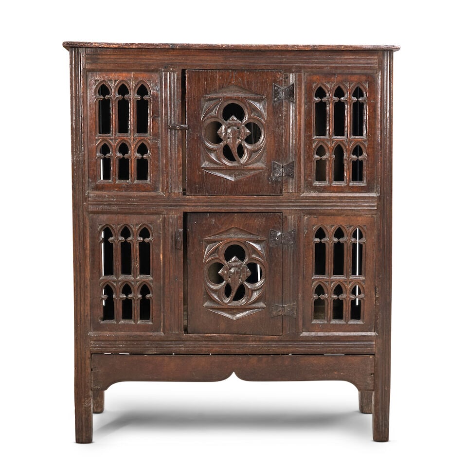 Joined Oak Linen Cupboard, England, 18th century and later, (1 of 3)