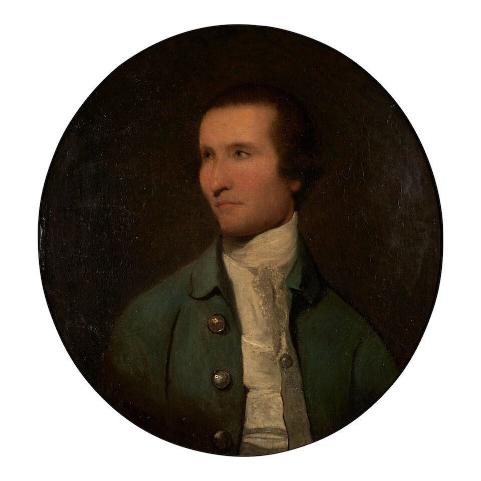 School of Francis Cotes R.A. (British, 1726-1770) Portrait of a Gentleman in a Green Coat (frame... (1 of 3)