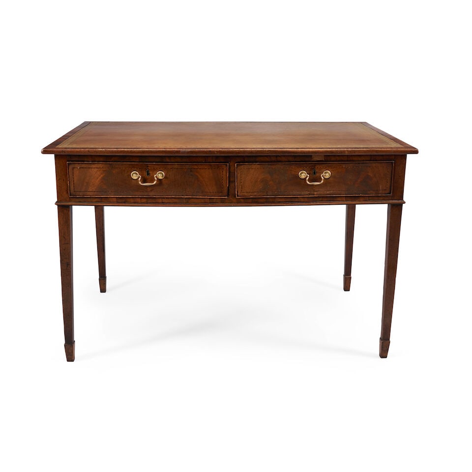 George III Flame Mahogany Writing Desk, England, late 18th century, (1 of 1)