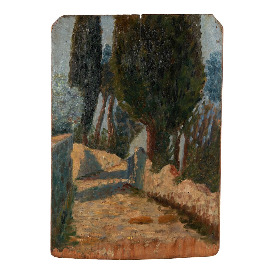 Jean Baptiste Olive (French, 1848-1936) Vieux Chemin de Saint-Julien aux Oliviers Près Mars... (1 of 2)