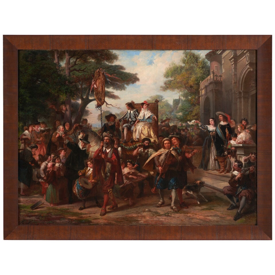 Robert Alexander Hillingford (British, 1828-1904) The Dunmow Flitch (framed 98.0 x 128.0 x 3.5 c... (1 of 3)