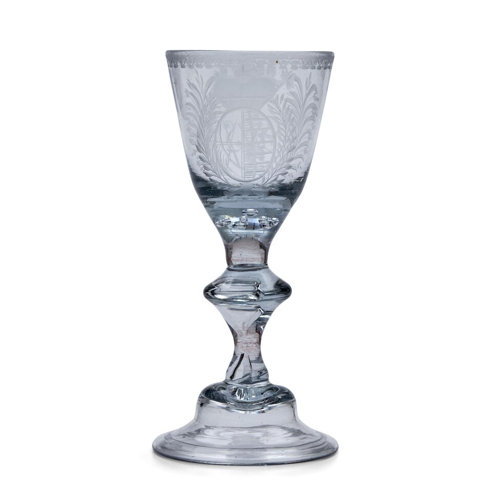 18th Century Armorial Goblet, likely German or Austrian, - 2