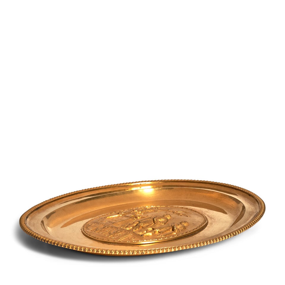 An Empire Gilt Bronze Oval Plaque, possibly Swedish, circa 1810 - 2