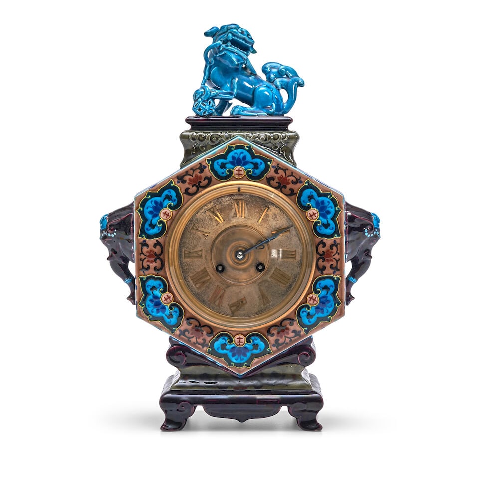 Jules Vieillard Aesthetic Movement Mantle Clock, France, c. 1860, (1 of 2)