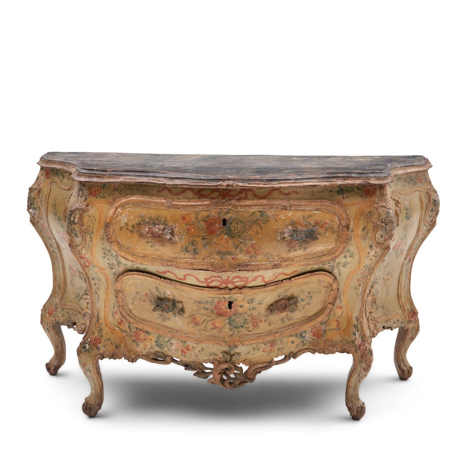 Venetian Painted Commode, 18th century, (1 of 2)