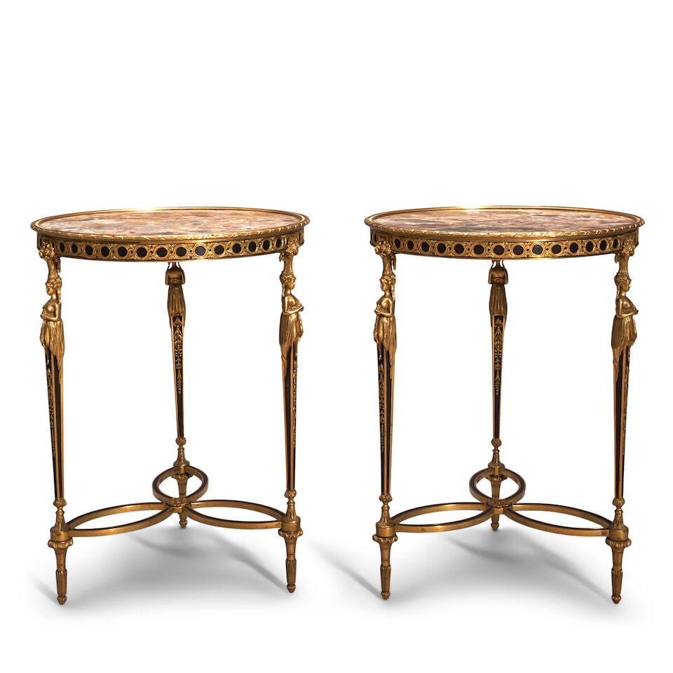 Pair of Louis XVI-style Gueridons, France, 19th century, (1 of 2)