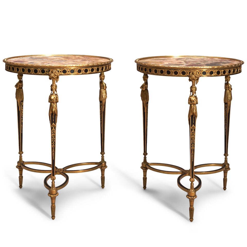 Pair of Louis XVI-style Gueridons, France, 19th century, - 2