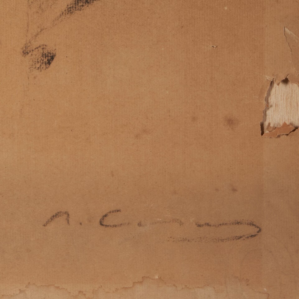 Ramon Casas i Carbó (Spanish, 1866-1932) Portrait of a Man in a Black Hat - 2