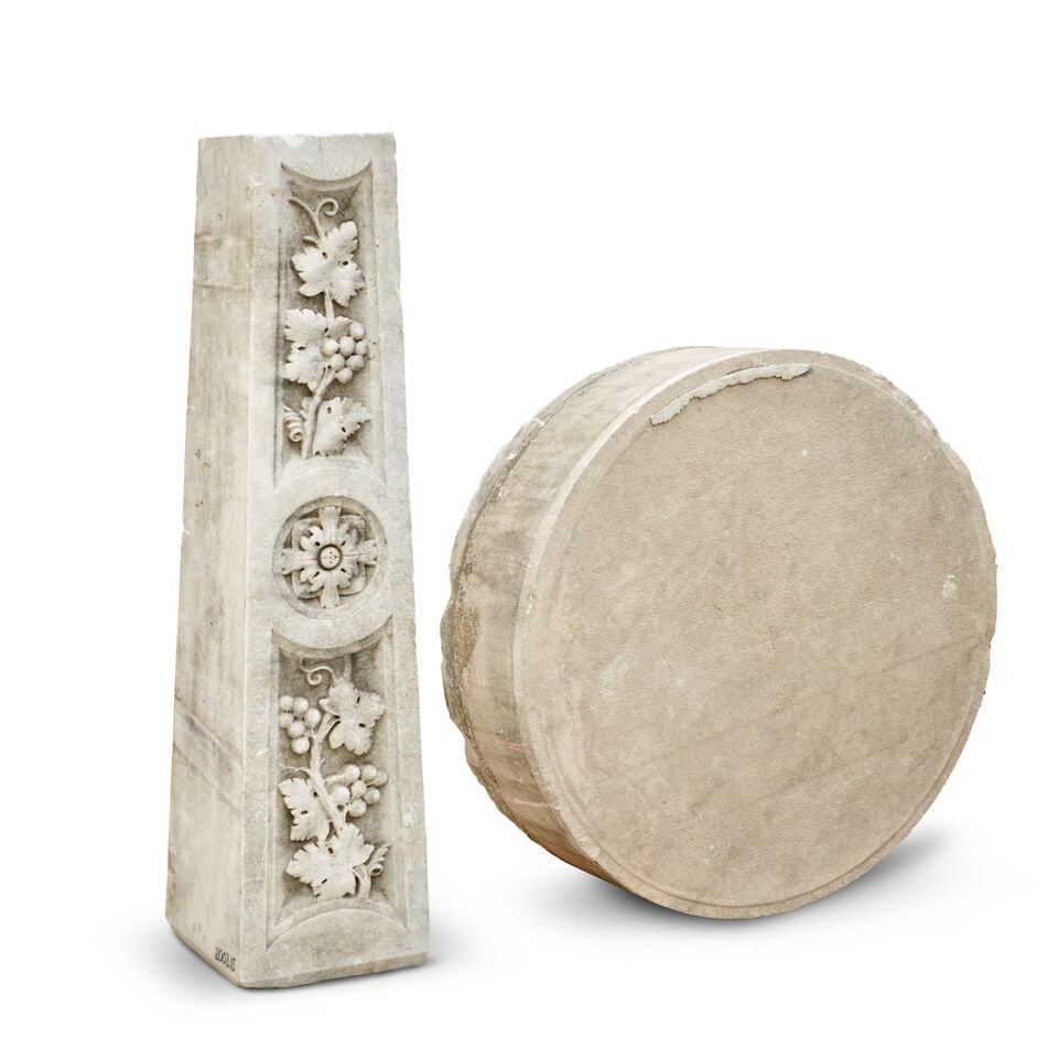 Limestone Pedestal Table, (1 of 1)