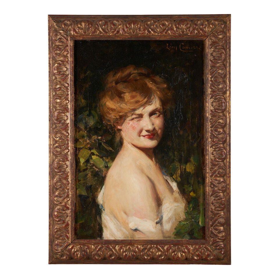 Léon François Comerre (French 1850-1916) La Coquette (framed 81.0 x 59.0 x 3.0 cm (31 ... (1 of 4)