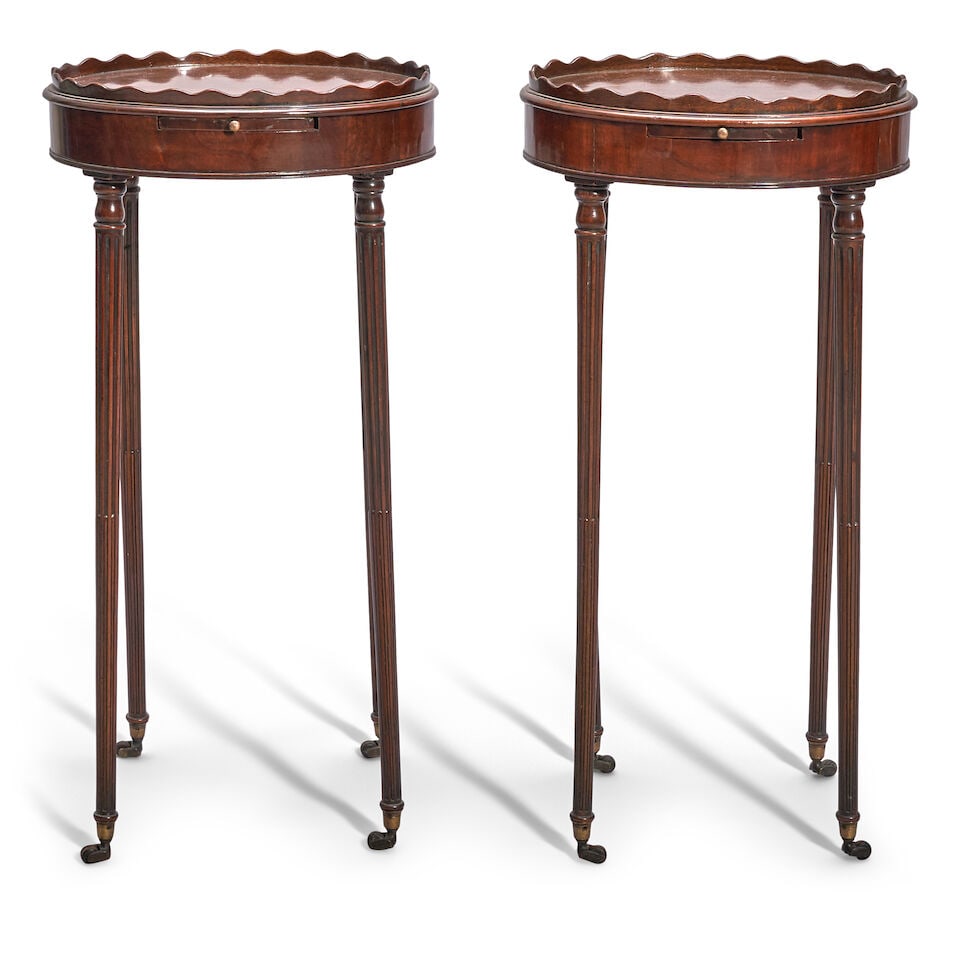 Pair of George III Mahogany Urn Stands, England, late 18th century, (1 of 2)