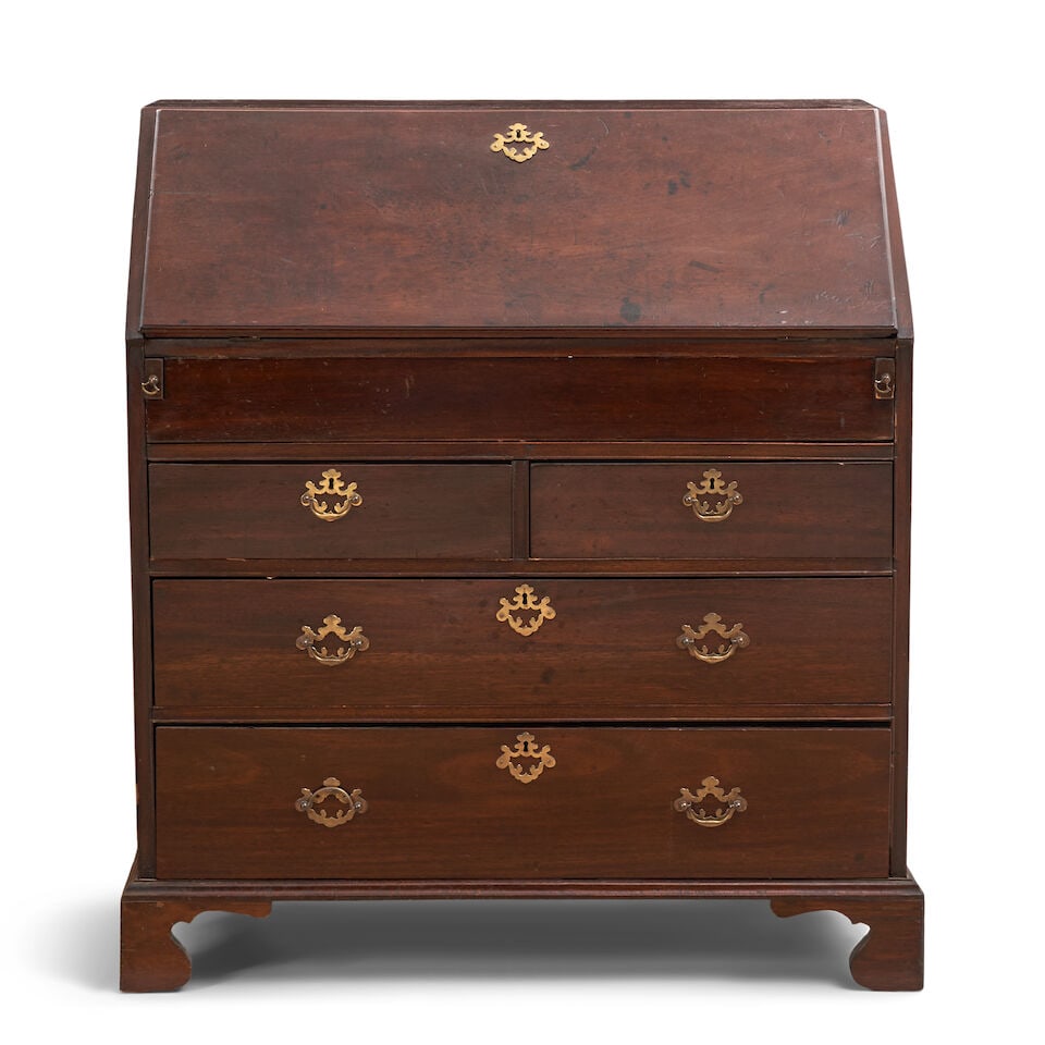 George III Mahogany Slant Lid Desk, England, early 19th century, (1 of 3)