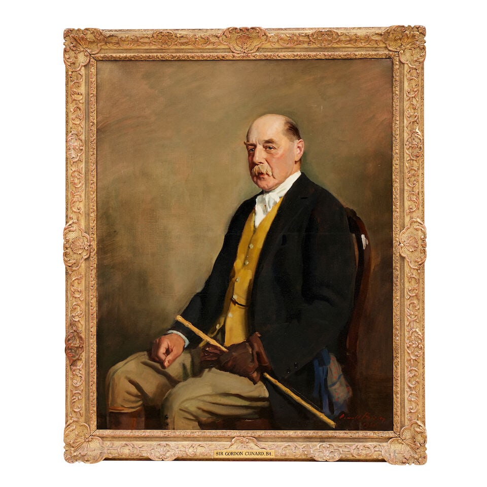 Sir Oswald Joseph Hornby Birley, R.O.I., R.P. (British, 1880-1954) Portrait of Sir Gordon Cunard...: Sir Oswald Joseph Hornby Birley, R.O.I., R.P. (British, 1880-1954) Portrait of Sir Gordon Cunard (1857-1933) signed and dated 'Oswald Birley / 1930' (lower right) oil on canvas 127.0 x 103.0 cm (50