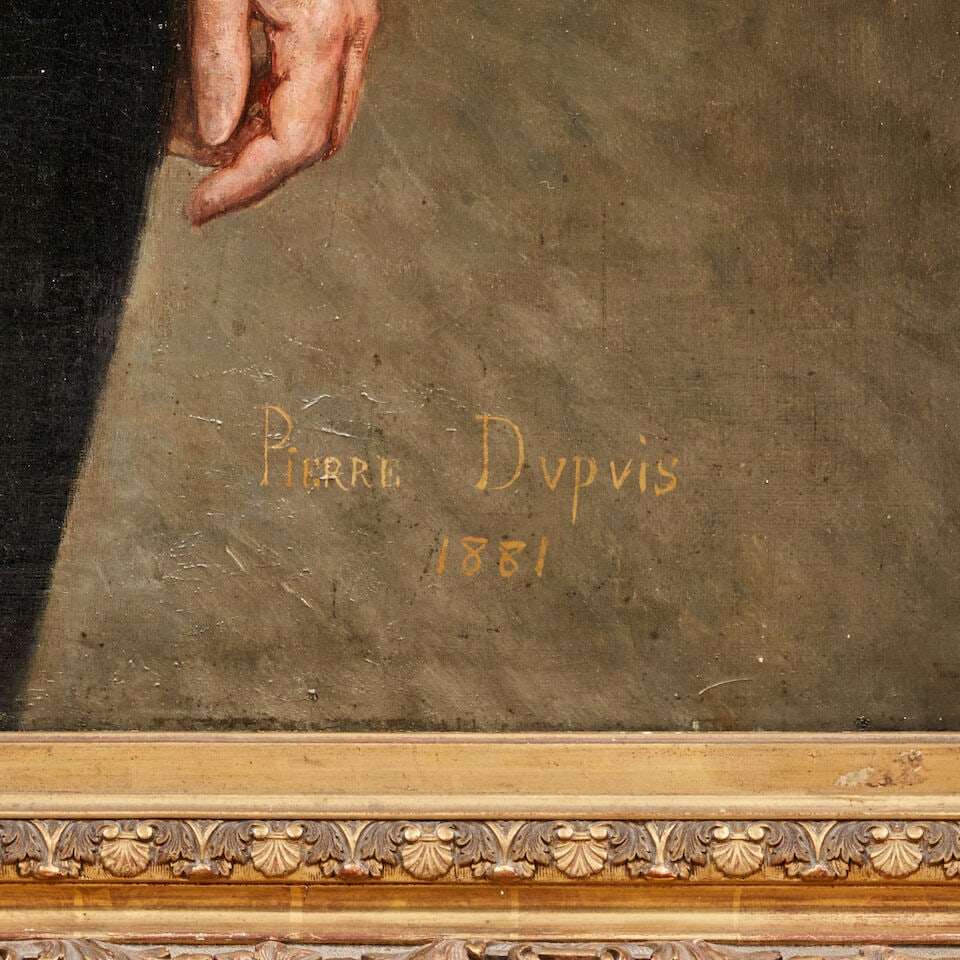 Pierre Dupuis (French, 1833-1915) Portrait of a Man in an Embroidered Suit (framed 165.0 x 130.0... - 3