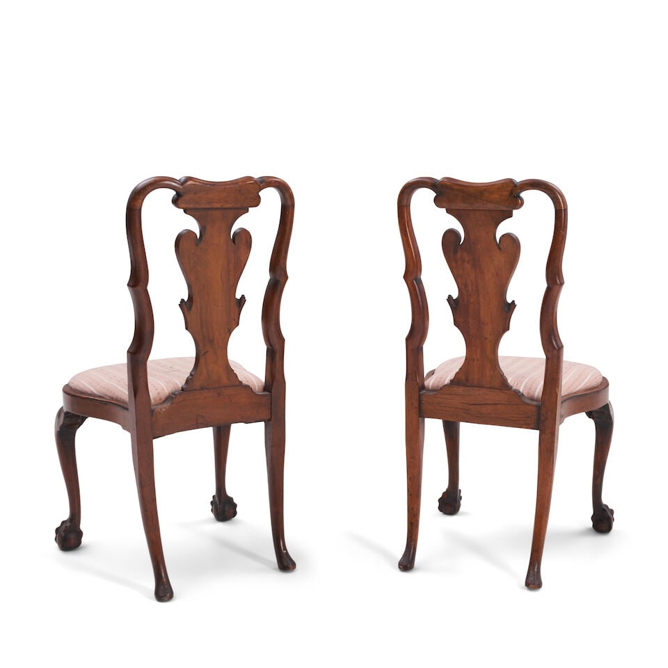 Pair of Georgian Burl Wood Side Chairs, England, late 18th/early 19th century, - 2