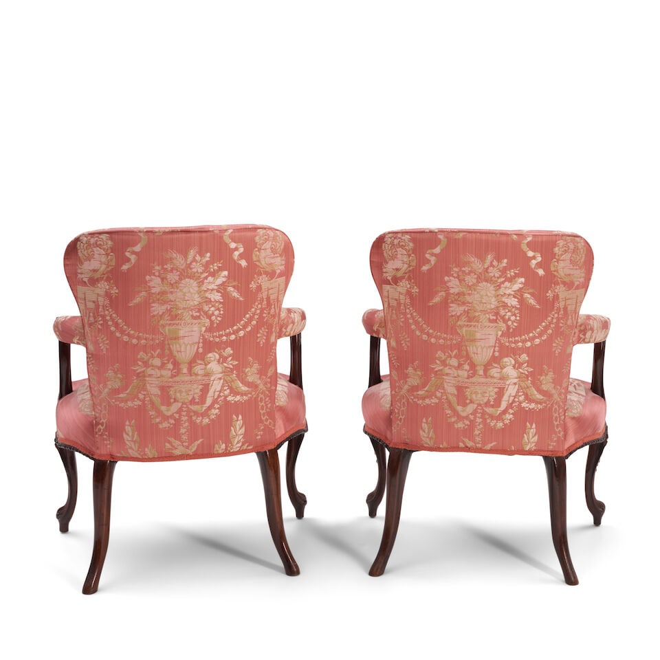 A Pair of George III Mahogany Armchairs, England, late 18th century - 2