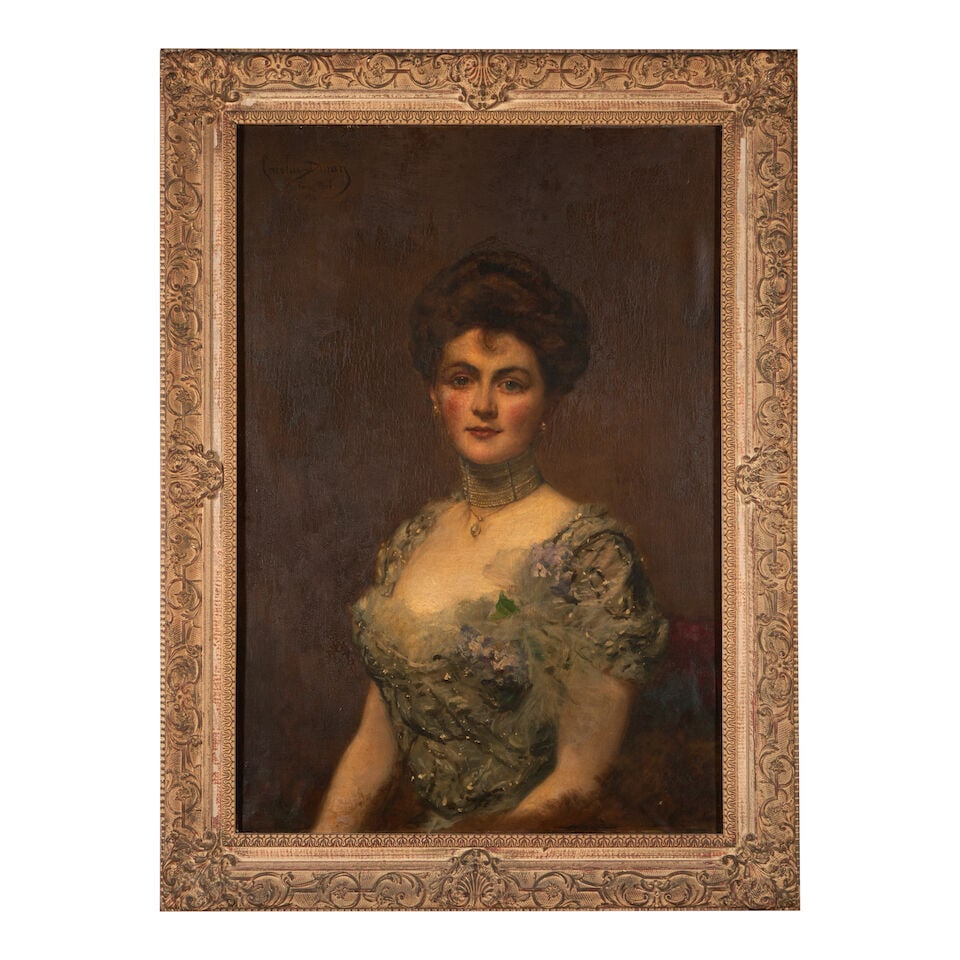 Charles Émile Auguste Carolus-Duran (French, 1837-1917) Portrait of a Woman (framed 99.0 x ... (1 of 3)