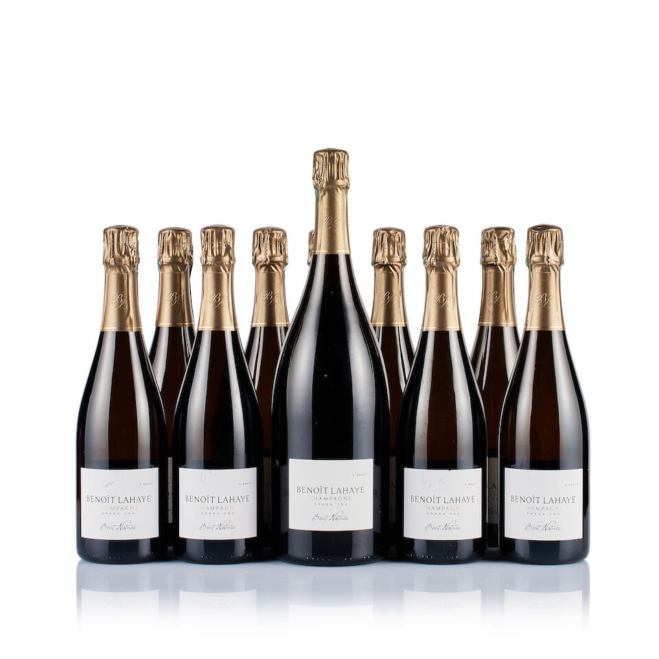 Champagne Benoît Lahaye, Grand Cru (9 x 750ml, 1 x Magnum): Champagne Benoît Lahaye, Grand Cru (1 x Magnum) Region: Champagne Fill Level: excellent Capsule: ok Cork: ok Label: good appearance Packaging: neutral carton Champagne Benoît Lahaye,