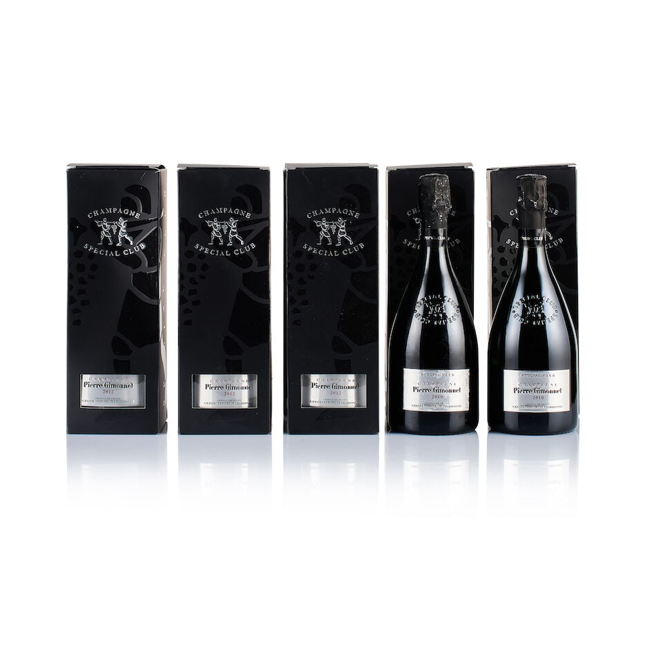 Champagne Pierre Gimonnet & Fils, Grands Terroirs de Chardonnay, Special Club, 2010 & 2012 (8 x ...: Champagne Pierre Gimonnet & Fils, Grands Terroirs de Chardonnay, Special Club, 2010 (2 x 750ml) Region: Champagne Fill Level: excellent Capsule: ok Cork: ok Label: good appearance Packaging: 2 x