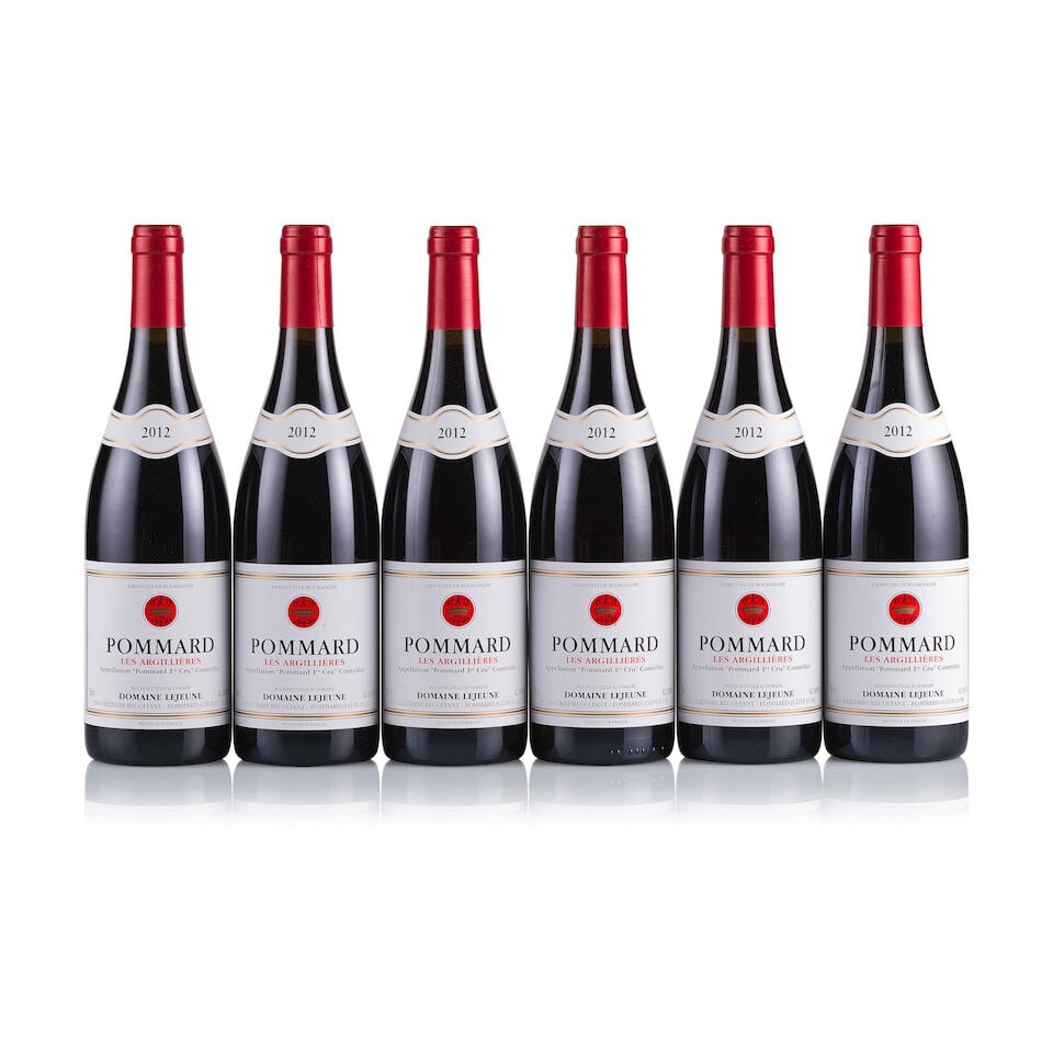 Domaine Lejeune, Pommard Les Argillères, 2012 (6 x 750ml): Domaine Lejeune, Pommard Les Argillères, 2012 (6 x 750ml) Region: Burgundy Fill Level: excellent Capsule: ok Cork: ok Label: excellent appearance Packaging: neutral carton Lot to be sold without