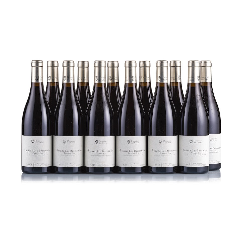 Domaine des Croix, Beaune 1er Cru, Les Bressandes, 2018 (12 x 750ml): Domaine des Croix, Beaune 1er Cru, Les Bressandes, 2018 (12 x 750ml) Region: Burgundy Fill Level: excellent Capsule: ok Cork: ok Label: all slightly stained Packaging: original carton This lot is