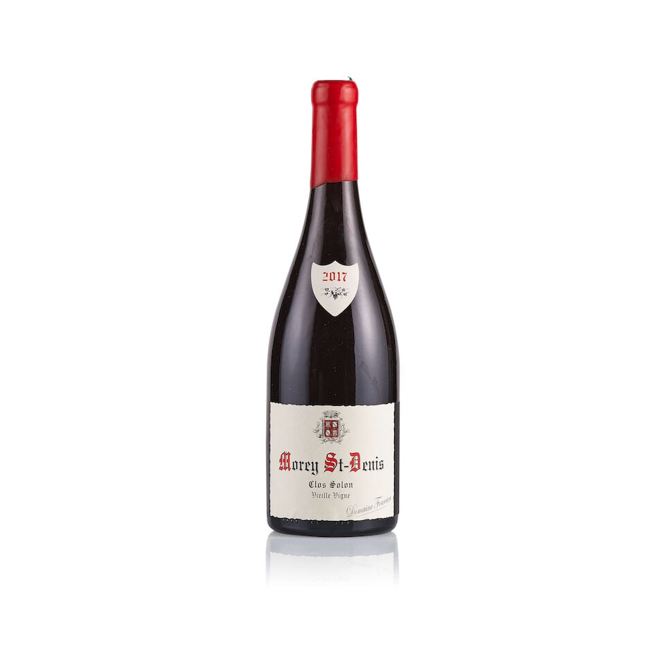 Domaine Fourrier, Morey Saint-Denis, Clos Solon Vieilles Vignes, 2017 (1 x 750ml): Domaine Fourrier, Morey Saint-Denis, Clos Solon Vieilles Vignes, 2017 (1 x 750ml) Region: Burgundy Fill Level: excellent Capsule: red wax, ok Cork: ok Label: good appearance Packaging: neutral carton