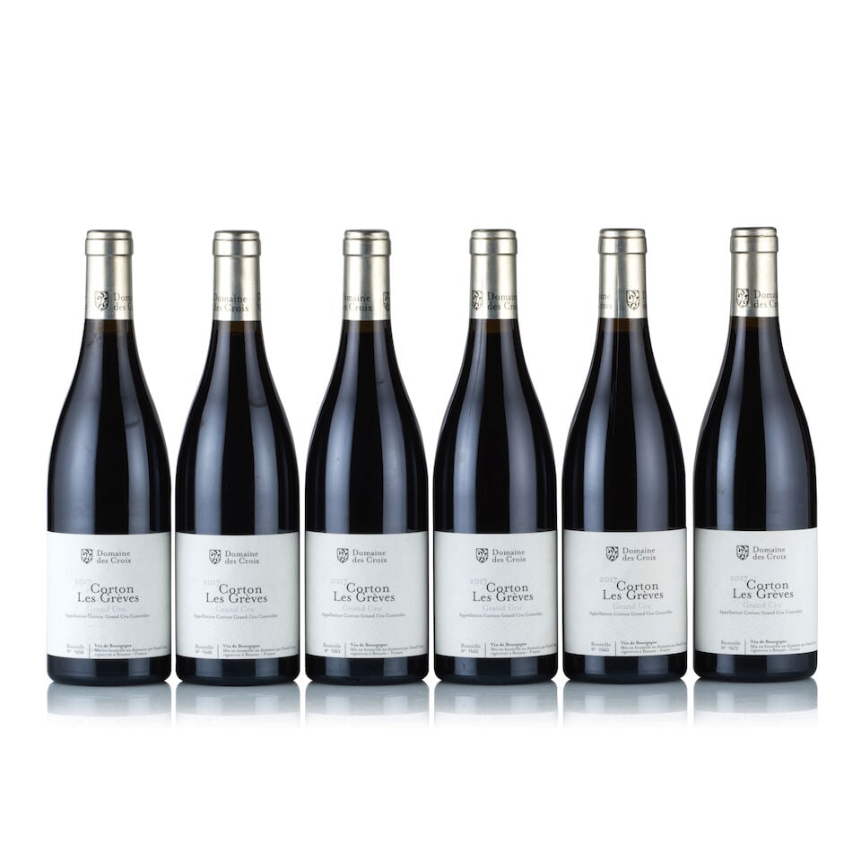 Domaine des Croix, Corton Grand Cru, Les Grèves, 2017 (6 x 750ml): Domaine des Croix, Corton Grand Cru, Les Grèves, 2017 (6 x 750ml) Region: Burgundy Fill Level: excellent Capsule: ok Cork: ok Label: good appearance Packaging: neutral carton This lot is subject