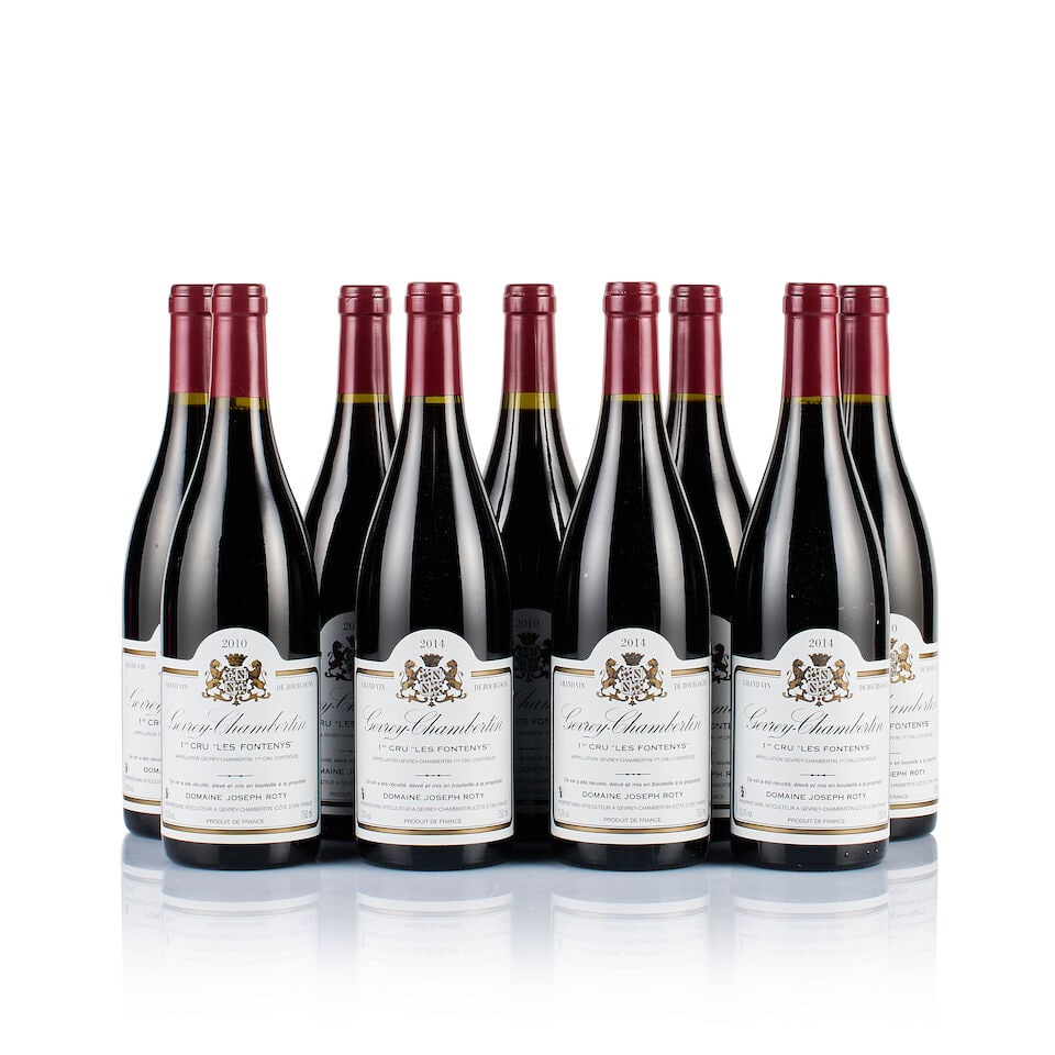 Domaine Joseph Roty, Gevrey-Chambertin 1er Cru, Les Fontenys, 2010 & 2014 (9 x 750ml): Domaine Joseph Roty, Gevrey-Chambertin 1er Cru, Les Fontenys, 2010 (6 x 750ml) Region: Burgundy Fill Level: excellent Capsule: ok Cork: ok Label: good appearance Packaging: neutral carton Domaine