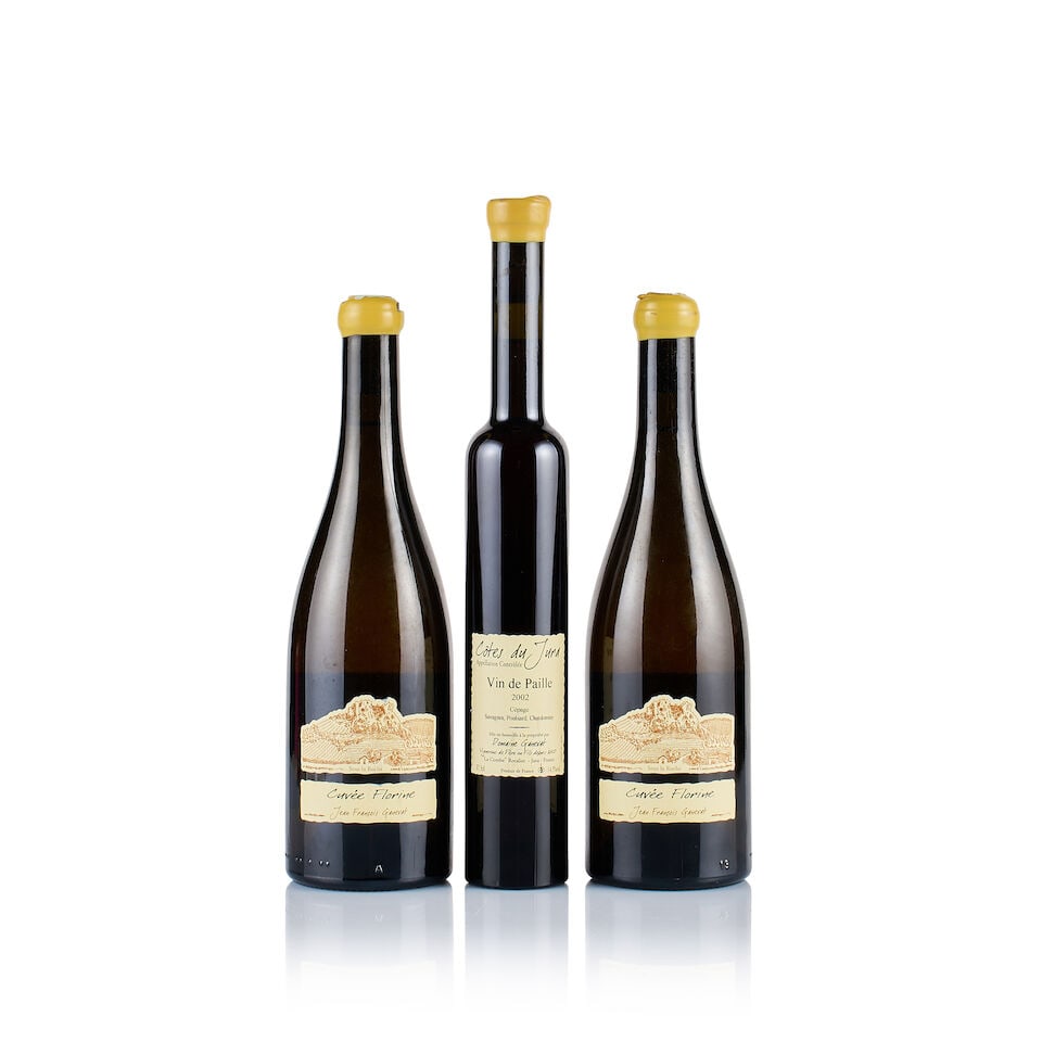 Mixed Lot of Jean-François Ganevat, 2002 & 2009 (3 x 750ml): Jean-François Ganevat, Côtes du Jura, Vin de Paille, 2002 (1 x 375ml) Region: Jura Fill Level: excellent Capsule: yellow wax Cork: ok Label: slightly stained Packaging: neutral carton Jean-