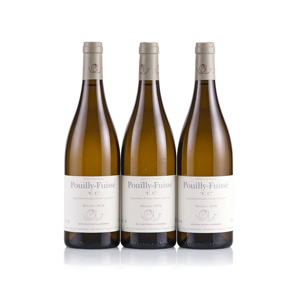 Guffens-Heynen, Pouilly-Fuissé, C.C, 2020 (3 x 750ml): Guffens-Heynen, Pouilly-Fuissé, C.C, 2020 (3 x 750ml) Region: Burgundy Fill Level: excellent Capsule: ok Cork: ok Label: 2x very slightly stained, 1x good appearance Packaging: neutral carton Thi