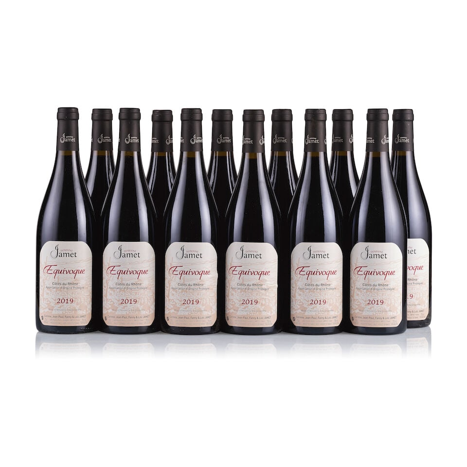 Domaine Jamet, Côtes du Rhône, Syrah Equivoque, 2018 (12 x 750ml): Domaine Jamet, Côtes du Rhône, Syrah Equivoque, 2018 (12 x 750ml) Region: Rhone Valley Fill Level: excellent Capsule: ok Cork: ok Label: good appearance Packaging: neutral carton This lot