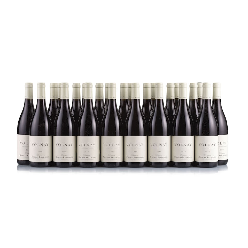 Domaine Nicolas Rossignol, Volnay, 2010 (24 x 750ml): Domaine Nicolas Rossignol, Volnay, 2010 (24 x 750ml) Region: Burgundy Fill Level: excellent Capsule: ok Cork: ok Label: good appearance Packaging: neutral carton This lot is subject to the following l
