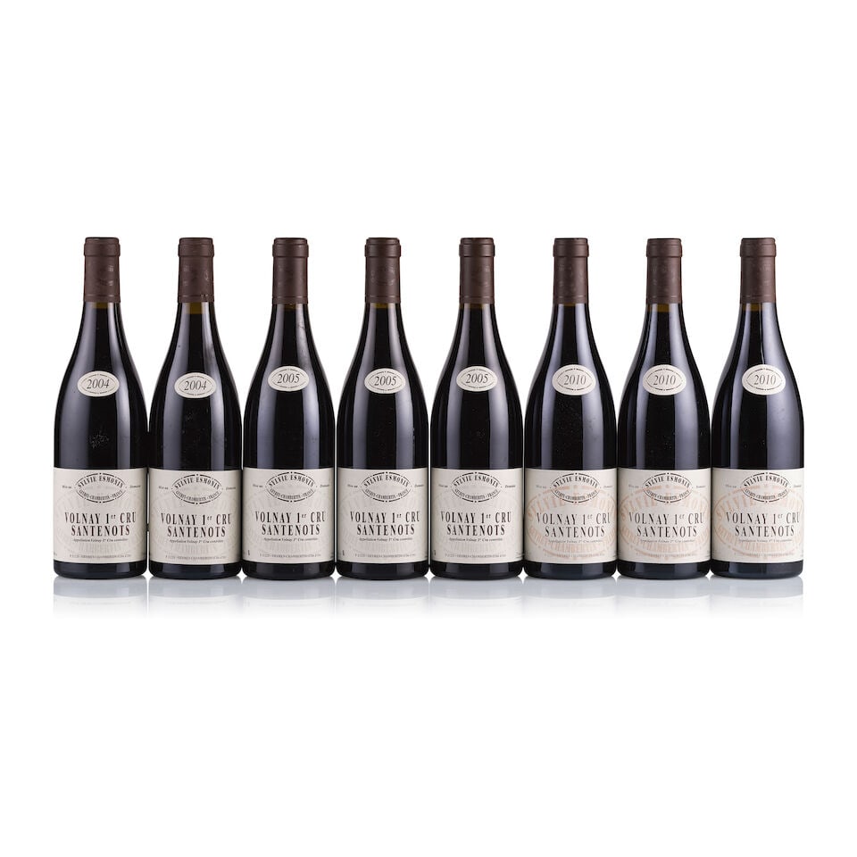 Sylvie Esmonin, Volnay 1er Cru, Santenots, 2004, 2005 & 2010 (8 x 750ml): Sylvie Esmonin, Volnay 1er Cru, Santenots, 2004 (2 x 750ml) Region: Burgundy Fill Level: excellent Capsule: ok Cork: ok Label: good appearance Packaging: neutral carton Sylvie Esmonin, Volnay 1er Cru