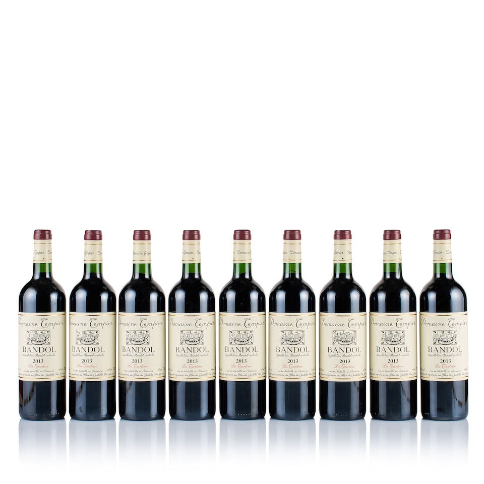 Domaine Tempier, Bandol, La Tourtine, 2013 (9 x 750ml): Domaine Tempier, Bandol, La Tourtine, 2013 (9 x 750ml) Region: Provence Fill Level: into neck Capsule: ok Cork: ok Label: 8x good appearance, 1x damp affected Packaging: 1x original carton, 1x