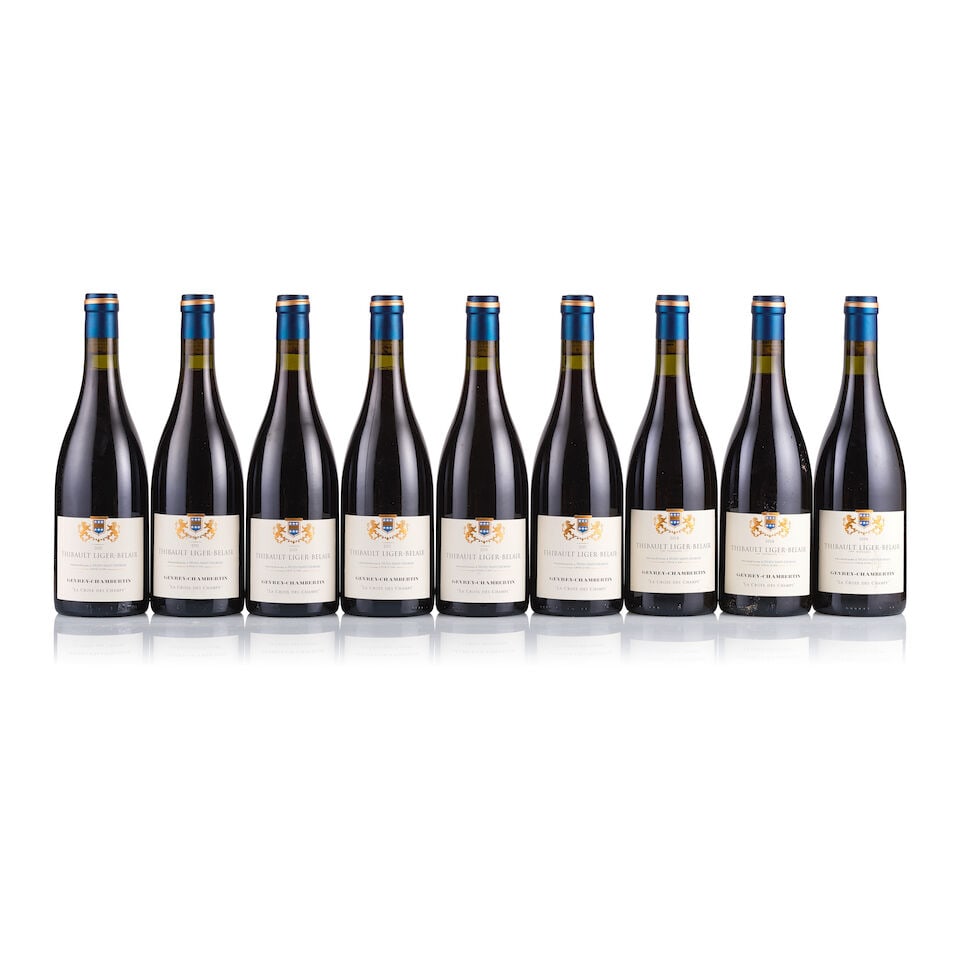 Thibault Liger-Belair, Gevrey-Chambertin, La Croix des Champs, 2013 & 2014 (9 x 750ml): Thibault Liger-Belair, Gevrey-Chambertin, La Croix des Champs, 2013 (6 x 750ml) Region: Burgundy Fill Level: good Capsule: ok Cork: ok Label: all slightly dusty Miscellaneous: glass covered with dust