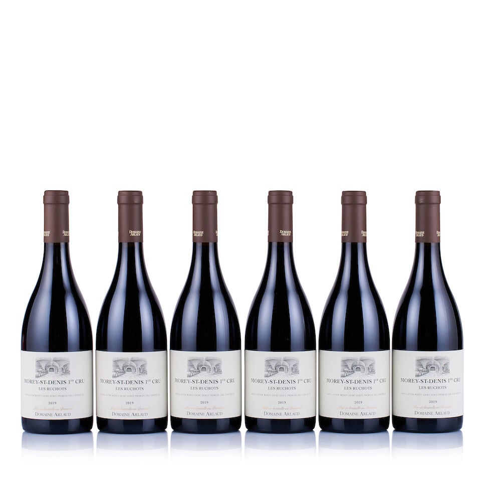 Domaine Arlaud, Morey-Saint-Denis 1er Cru, Les Ruchots, 2019 (6 x 750ml): Domaine Arlaud, Morey-Saint-Denis 1er Cru, Les Ruchots, 2019 (6 x 750ml) Region: Burgundy Fill Level: excellent Capsule: ok Cork: ok Label: good appearance Packaging: original carton This lot is