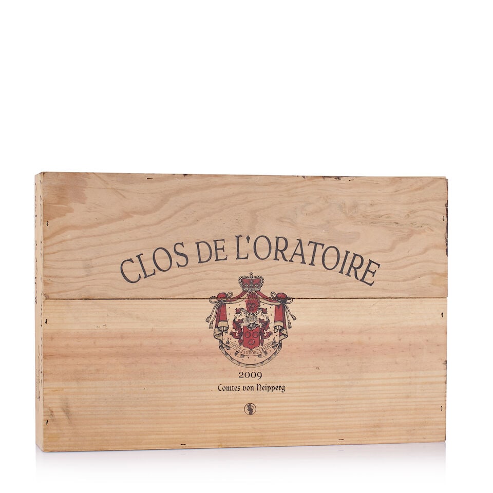 Clos de l'Oratoire, Saint-Emilion, 2009 (6 x 750ml): Clos de l'Oratoire, Saint-Emilion, 2009 (6 x 750ml) Region: Bordeaux Packaging: original wooden case Miscellaneous: not open, hand written Lot to be sold without reserve. This lot is subject to the fo