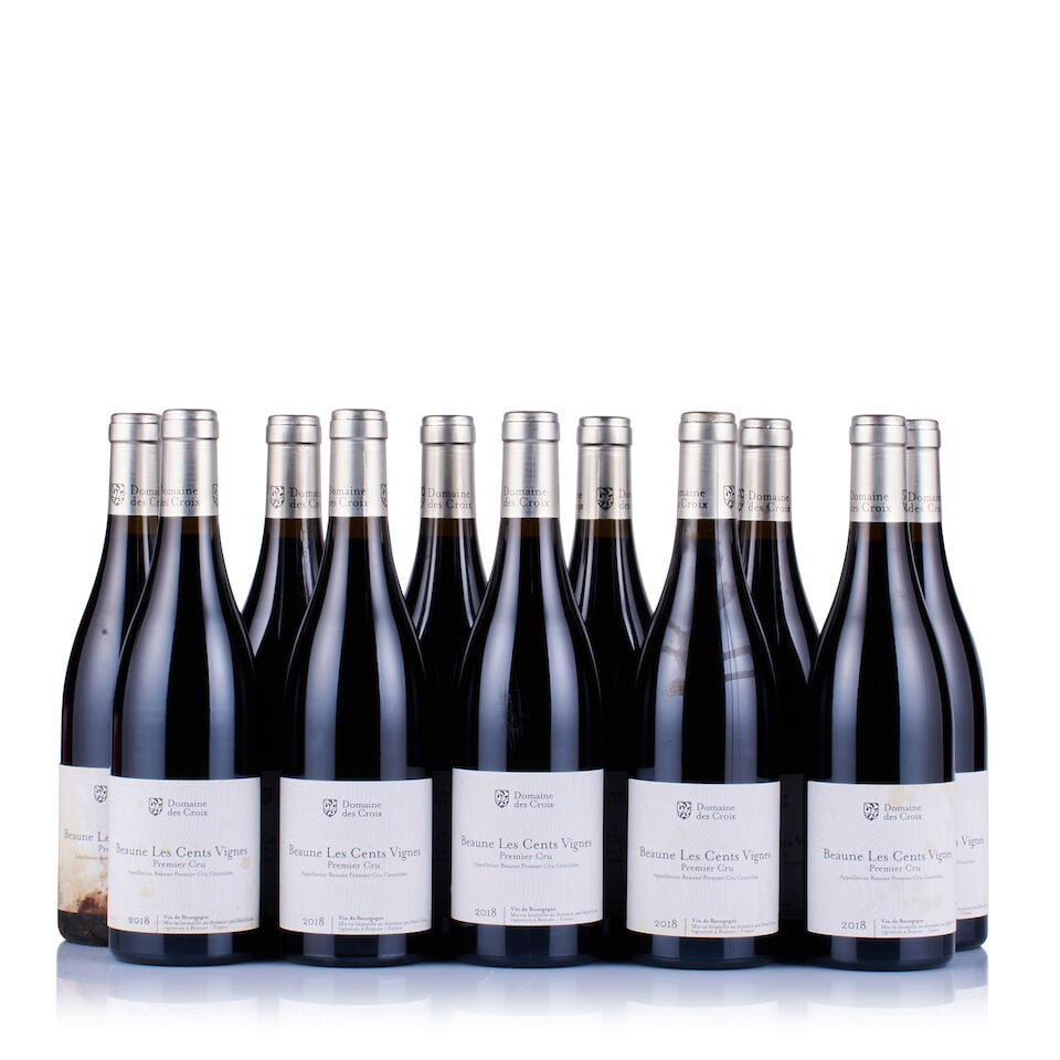 Domaine des Croix, Beaune 1er Cru, Les Cents Vignes, 2018 (11 x 750ml): Domaine des Croix, Beaune 1er Cru, Les Cents Vignes, 2018 (11 x 750ml) Region: Burgundy Fill Level: excellent Capsule: ok Cork: ok Label: 10x stained and slightly bin-soiled, 1x badly stained, marked