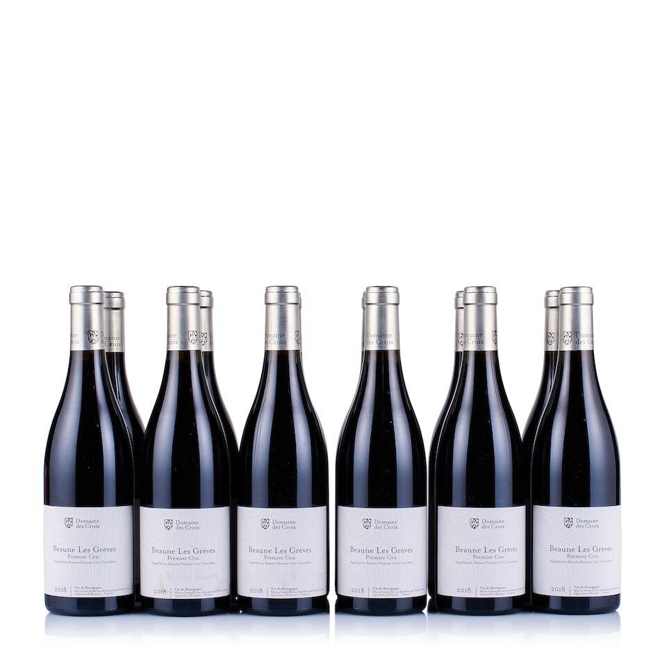 Domaine des Croix, Beaune 1er Cru, Les Grèves, 2018 & 2019 (12 x 750ml): Domaine des Croix, Beaune 1er Cru, Les Grèves, 2018 (6 x 750ml) Region: Burgundy Fill Level: excellent Capsule: ok Cork: ok Label: 1x very slightly stained, 2x damp-stained, 3x good