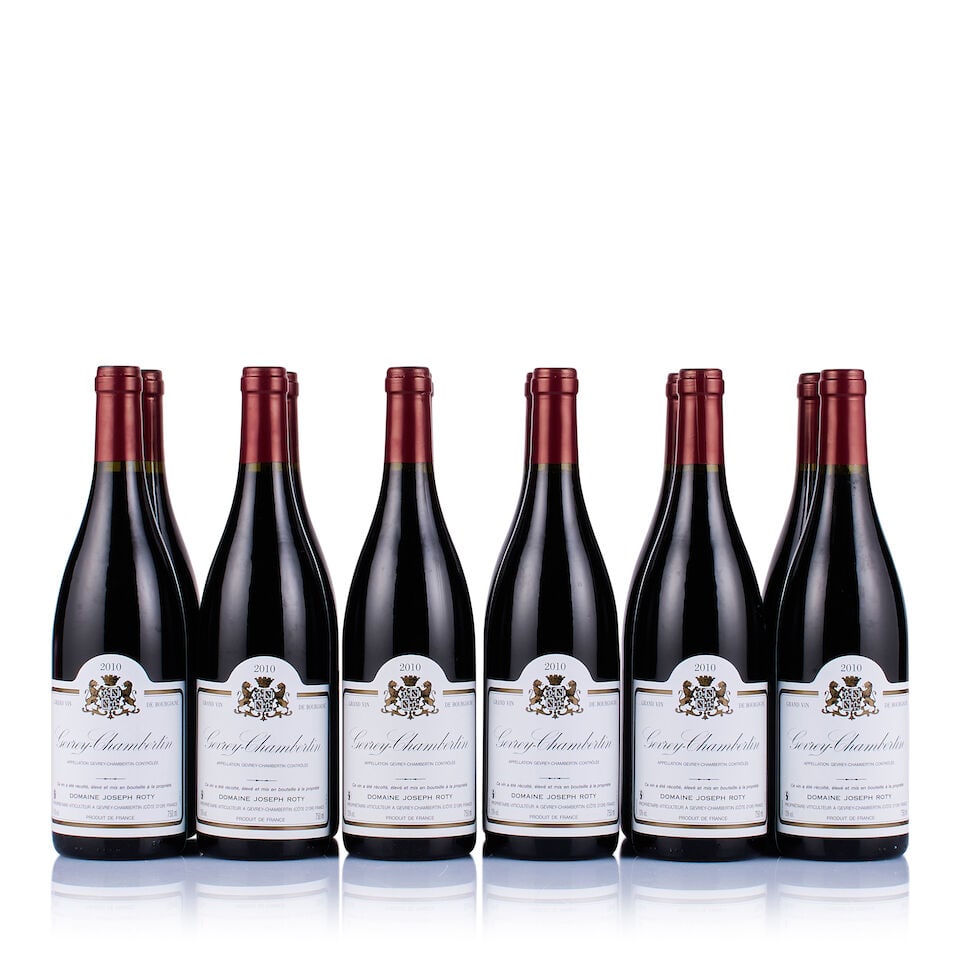 Domaine Joseph Roty, Gevrey-Chambertin, 2010 (12 x 750ml): Domaine Joseph Roty, Gevrey-Chambertin, 2010 (12 x 750ml) Region: Burgundy Fill Level: excellent Capsule: ok Cork: ok Label: good appearance Packaging: original carton This lot is subject to the follo