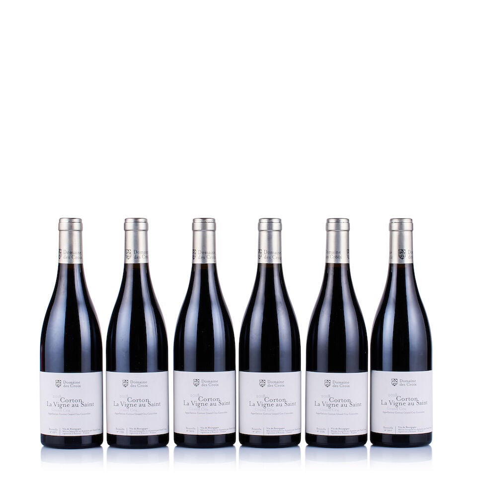 Domaine des Croix, Corton Grand Cru, La Vigne au Saint, 2018 (6 x 750ml): Domaine des Croix, Corton Grand Cru, La Vigne au Saint, 2018 (6 x 750ml) Region: Burgundy Fill Level: excellent Capsule: ok Cork: ok Label: good appearance Packaging: neutral carton This lot is