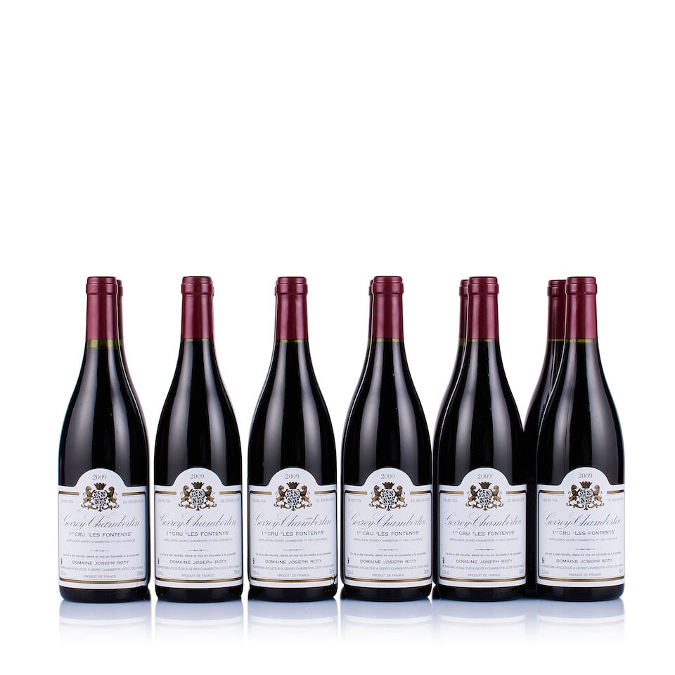 Domaine Joseph Roty, Gevrey-Chambertin 1er Cru, Les Fontenys, 2009 (12 x 750ml): Domaine Joseph Roty, Gevrey-Chambertin 1er Cru, Les Fontenys, 2009 (12 x 750ml) Region: Burgundy Fill Level: excellent Capsule: ok Cork: ok Label: 1x stained, 1x slightly stained and nicked, 10x good