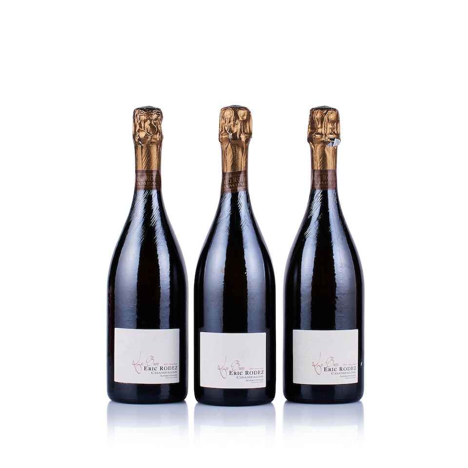 Champagne Eric Rodez, Les Beurys, Pinot Noir Ambonnay, Grand Cru, 2010 (3 x 750ml): Champagne Eric Rodez, Les Beurys, Pinot Noir Ambonnay, Grand Cru, 2010 (3 x 750ml) Region: Champagne Fill Level: excellent Capsule: ok Cork: ok Label: good appearance Packaging: neutral carton This lo