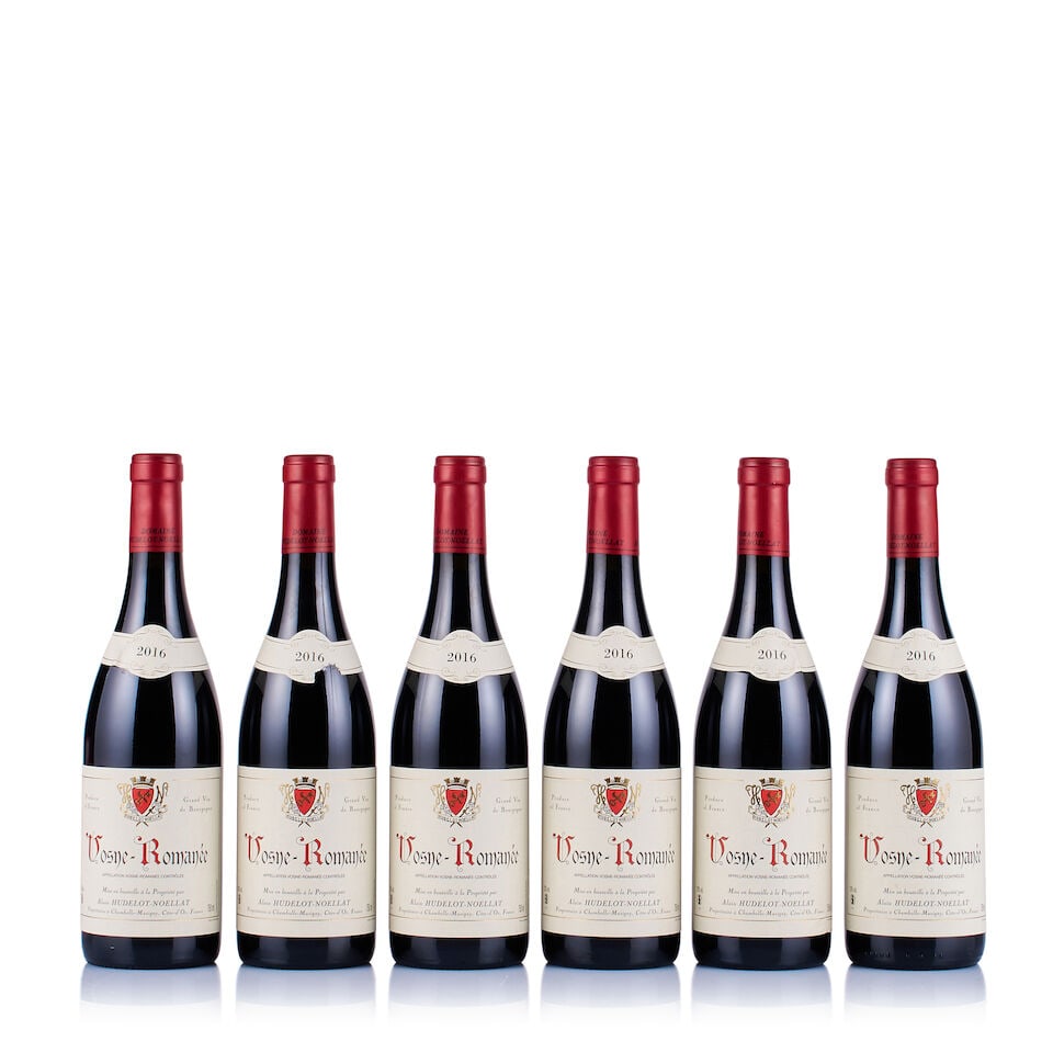 Alain Hudelot-Noëllat, Vosne-Romanée, 2016 (6 x 750ml): Alain Hudelot-Noëllat, Vosne-Romanée, 2016 (6 x 750ml) Region: Burgundy Fill Level: excellent Capsule: ok Cork: ok Label: good appearance, 1x torn vintage slip, 2x slightly creased vintage s