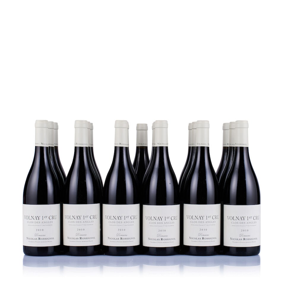 Domaine Nicolas Rossignol, Volnay 1er Cru, Clos des Angles, 2010 & 2011 (19 x 750ml): Domaine Nicolas Rossignol, Volnay 1er Cru, Clos des Angles, 2010 (12 x 750ml) Region: Burgundy Fill Level: excellent Capsule: ok Cork: ok Label: good appearance Domaine Nicolas Rossignol, Volnay