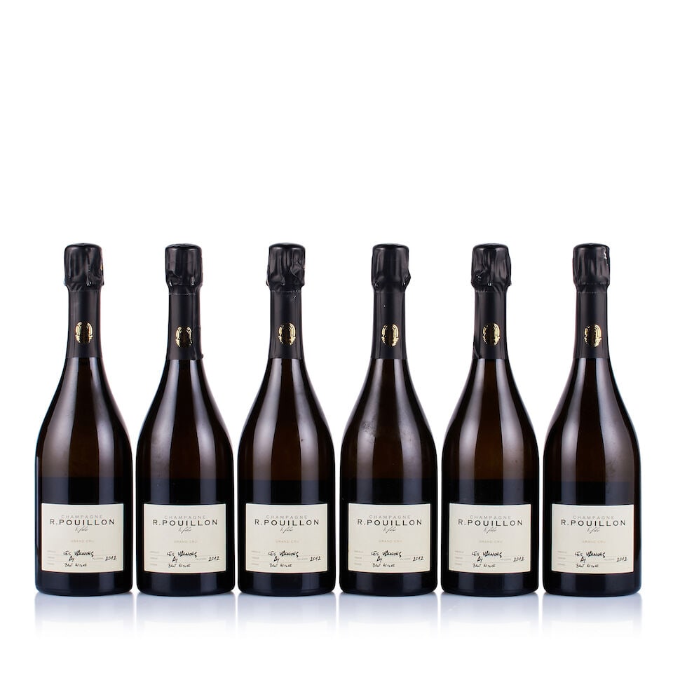 Champagne R. Pouillon & Fils, Aÿ, Les Valnons, Grand Cru, 2012 (6 x 750ml): Champagne R. Pouillon & Fils, Aÿ, Les Valnons, Grand Cru, 2012 (6 x 750ml) Region: Champagne Fill Level: excellent Capsule: ok Cork: ok Label: good appearance Packaging: neutral