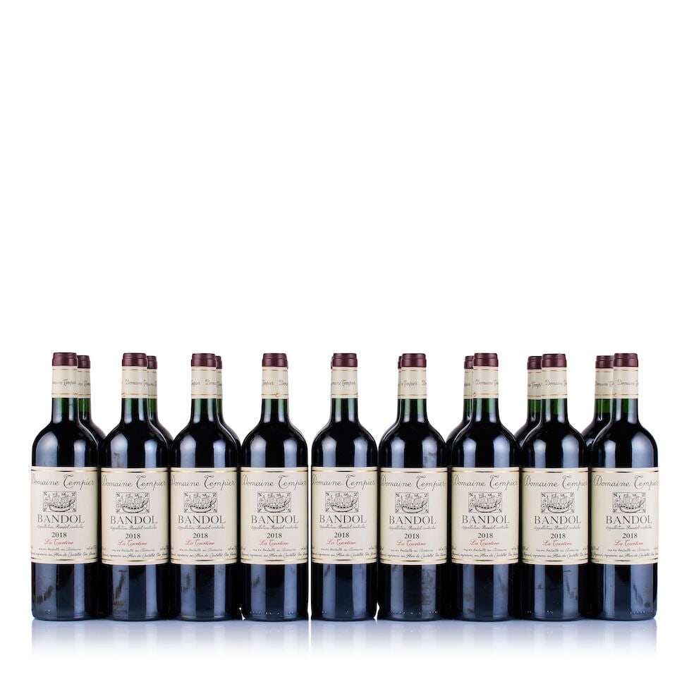 Domaine Tempier, Bandol, La Tourtine, 2018 (18 x 750ml): Domaine Tempier, Bandol, La Tourtine, 2018 (18 x 750ml) Region: Provence Fill Level: into neck Capsule: ok Cork: ok Label: 2x badly stained, 16x good appearance Packaging: 3x original cartons For