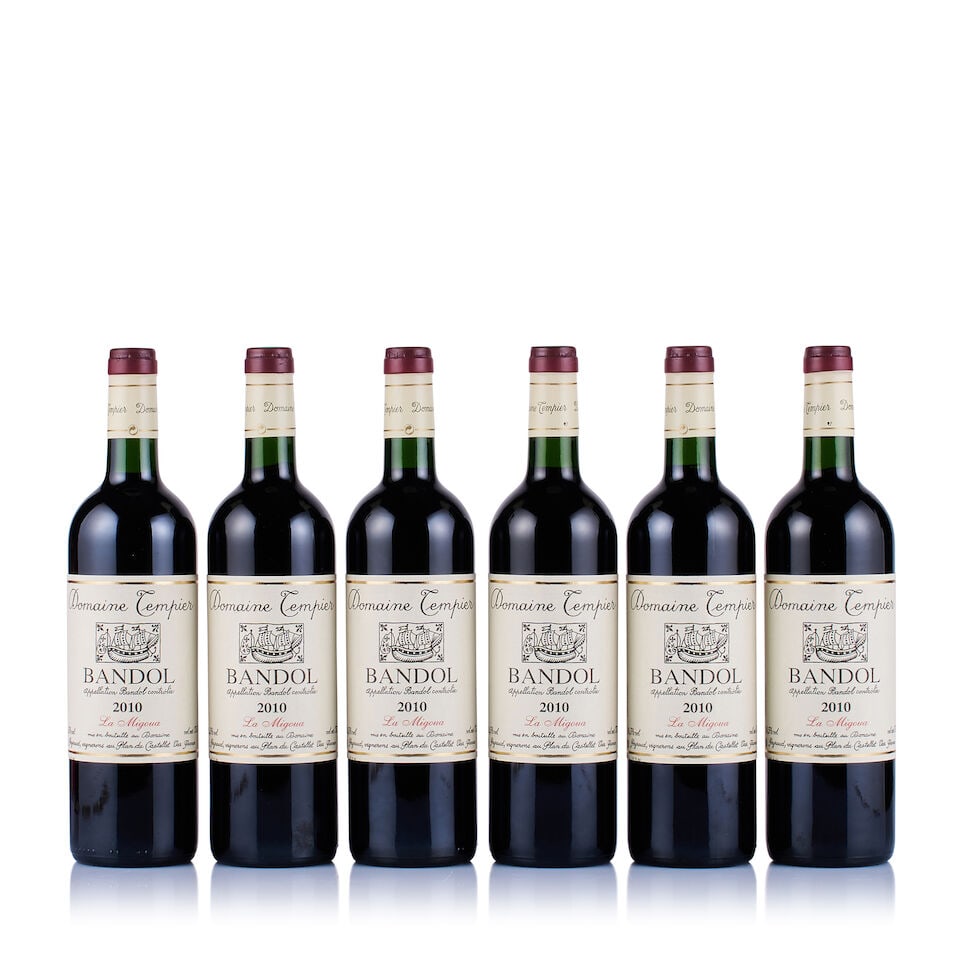 Domaine Tempier, Bandol, La Migoua, 2010 (6 x 750ml): Domaine Tempier, Bandol, La Migoua, 2010 (6 x 750ml) Region: Provence Fill Level: into neck Capsule: ok Cork: ok Label: good appearance Packaging: original carton For further information on this lot p