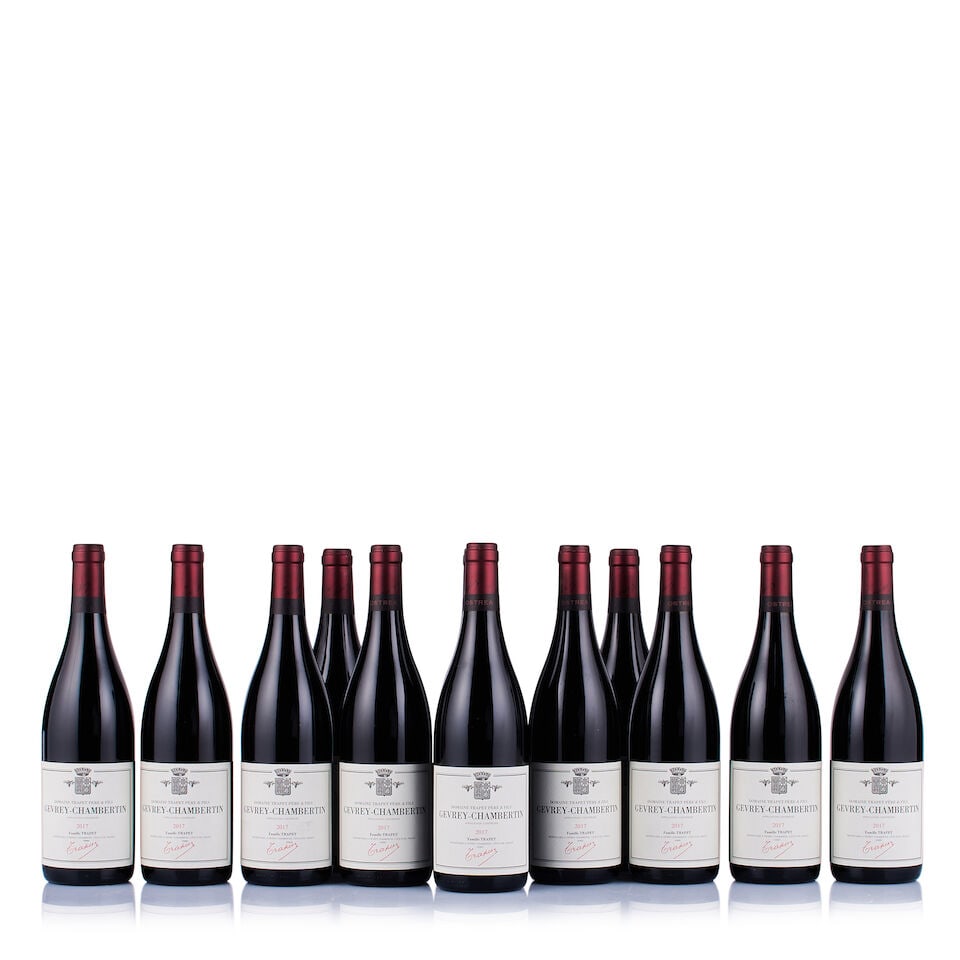 Domaine Trapet Père & Fils, Gevrey-Chambertin, 2017 (11 x 750ml): Domaine Trapet Père & Fils, Gevrey-Chambertin, 2017 (11 x 750ml) Region: Burgundy Fill Level: excellent Capsule: ok Cork: ok Label: 3x lightly bin-soiled, 8x good appearance Packaging: 2x origina