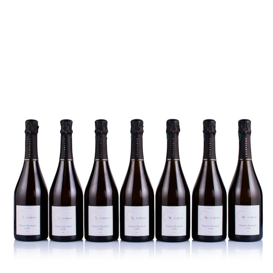 Champagne Francis Boulard, Les Rachais, Blanc de Blancs, 2011 & 2012 (7 x 750ml): Champagne Francis Boulard, Les Rachais, Blanc de Blancs, 2011 (1 x 750ml) Region: Champagne Fill Level: excellent Capsule: ok Cork: ok Label: lightly bin-soiled Packaging: neutral carton Champagne